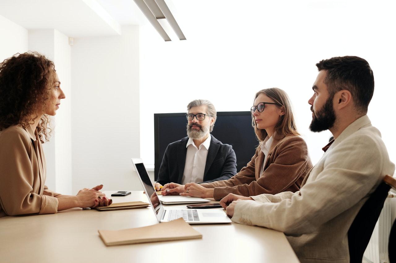 woman at interview